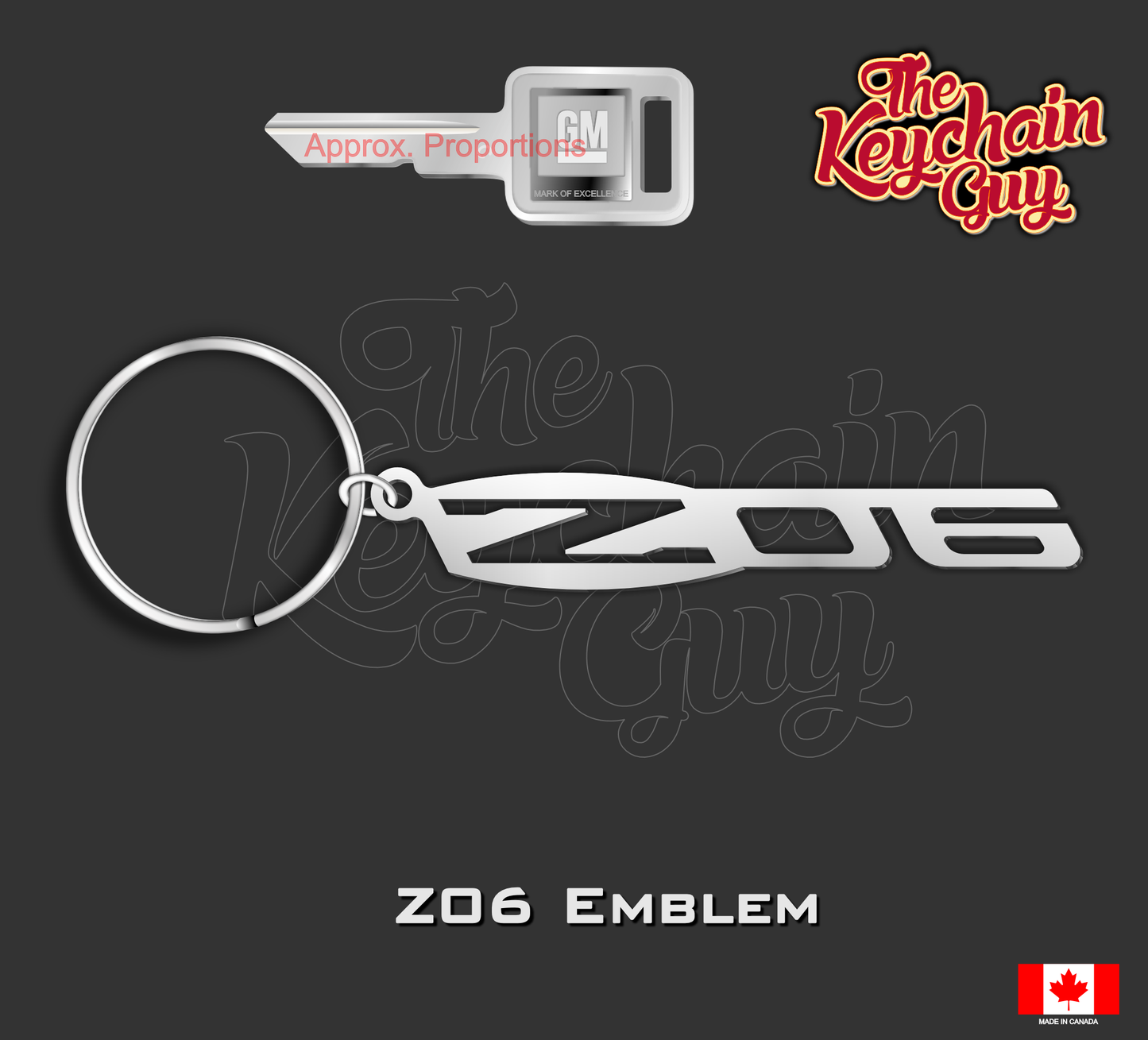 Chevrolet Z06 Logo Keychain