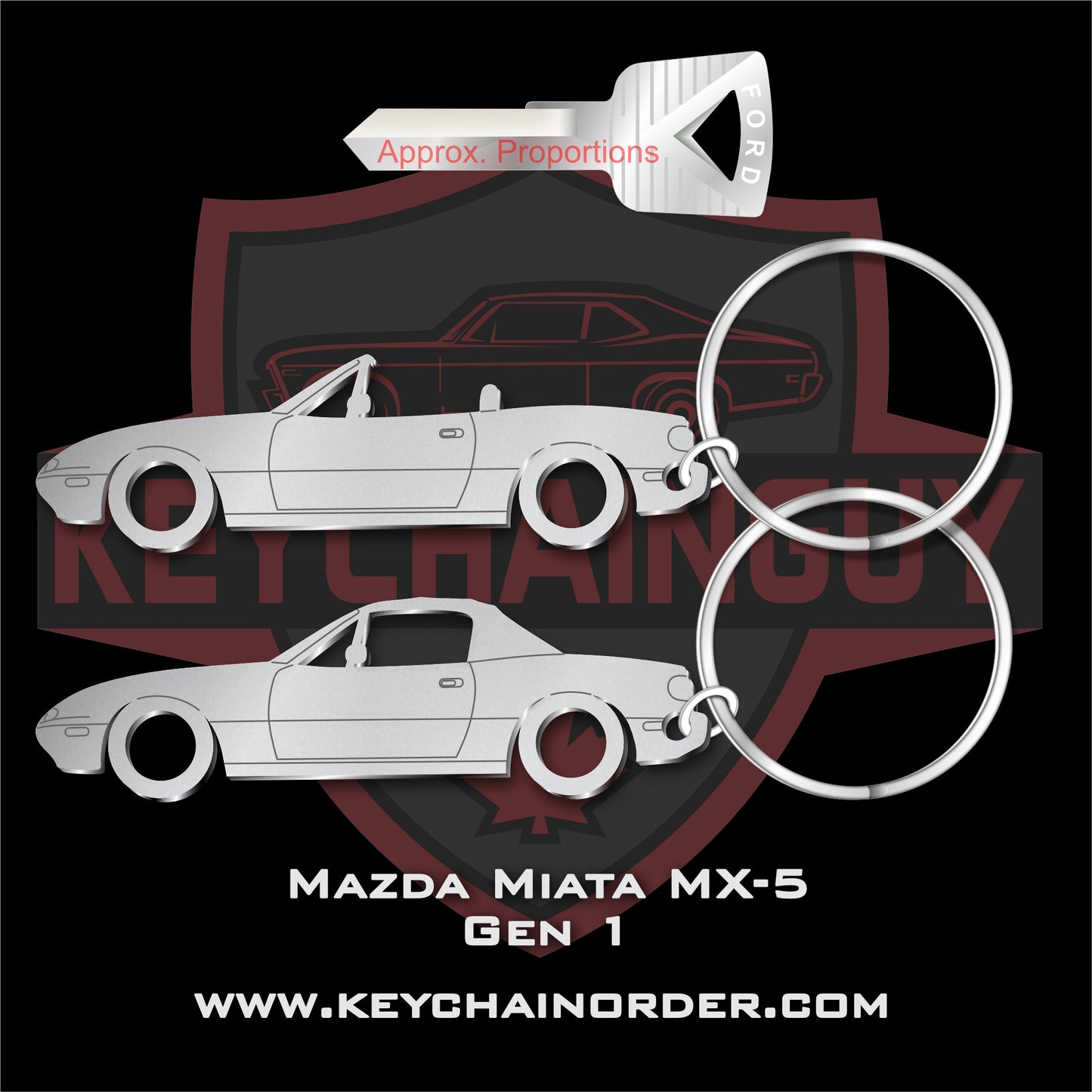 1989 - 1997 Mazda Miata MX-5 Gen 1 NA Keychains