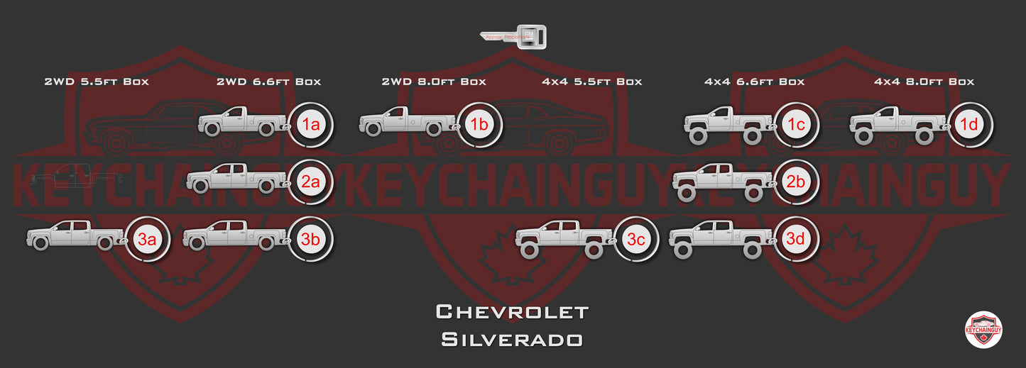 2014 - 2018 Chevrolet Silverado Keychains